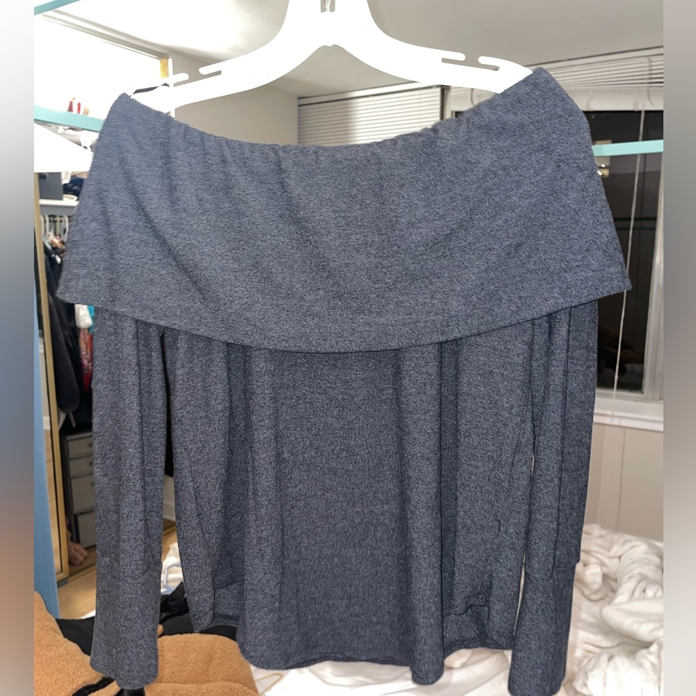Grey off the shoulder sweater